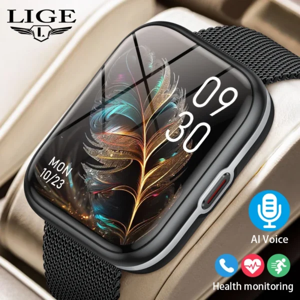LIGE Smart Watch Men Women Bluetooth Call Anti static and waterproof Smartwatch Sports Fitness Tracker NFC Watch For Android IOS