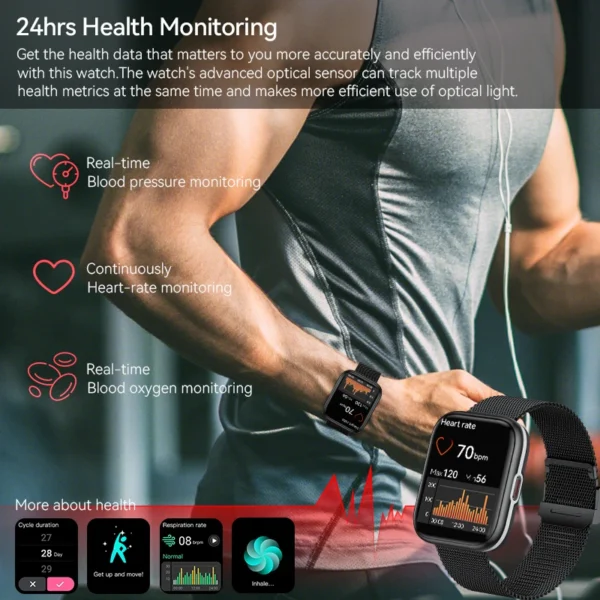 LIGE Smart Watch Men Women Bluetooth Call Anti static and waterproof Smartwatch Sports Fitness Tracker NFC Watch For Android IOS - Image 2