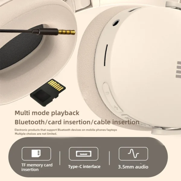 Xiaomi Wireless Bluetooth Headphones Over Ear HiFi Stereo Foldable Lightweight Headset Supports TF Cards 3.5mm Type-C Interface - Image 2