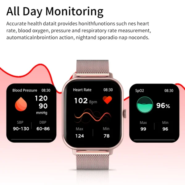 LIGE Smart Watch Woman Bluetooth Call Fashion Watches Fitness Tracker Waterproof Sport Smart Clock New Ladies Men Smartwatch+Gif - Image 4