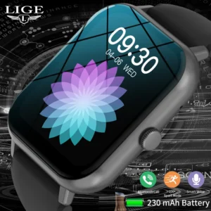 LIGE Smart Watch Men 1.83 inch Screen Always Display The Time Sport Bracelet Waterproof Bluetooth calling Women Smartwatch Men