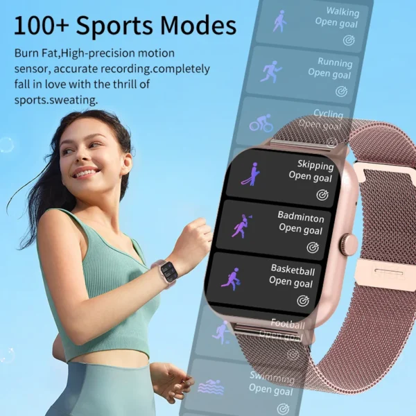 LIGE Smart Watch Woman Bluetooth Call Fashion Watches Fitness Tracker Waterproof Sport Smart Clock New Ladies Men Smartwatch+Gif - Image 3