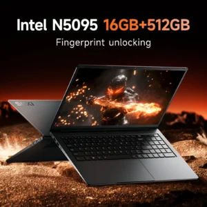 SUXI MantaBook Pro [Limited-Time Deal] 15.6" Touchpad Fingerprint Laptop | 16GB RAM + 256GB Storage | Intel N5095 Quad-Core