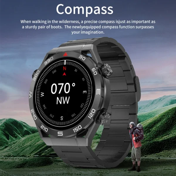 LIGE Smart Watch Men Bluetooth Call GPS Tracker AMOLED 454*454 HD Screen Waterproof sports mode For Xiaomi NFC SmartWatch 2024 - Image 2