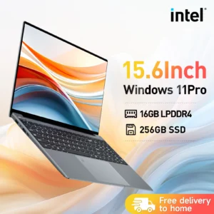 SUXI MantaBook Pro 15.6" Large-Screen Business Laptop | 16GB RAM + 256GB SSD | Intel N5095 Processor | Fingerprint Unlock